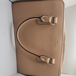 Kate Spade Beige Leather Laptop Bag